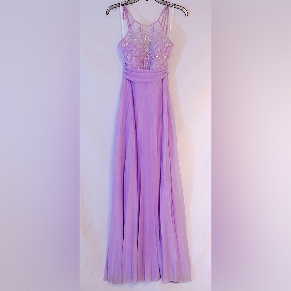 B DARLIN Macy’s Maxi Purple Formal Dress
